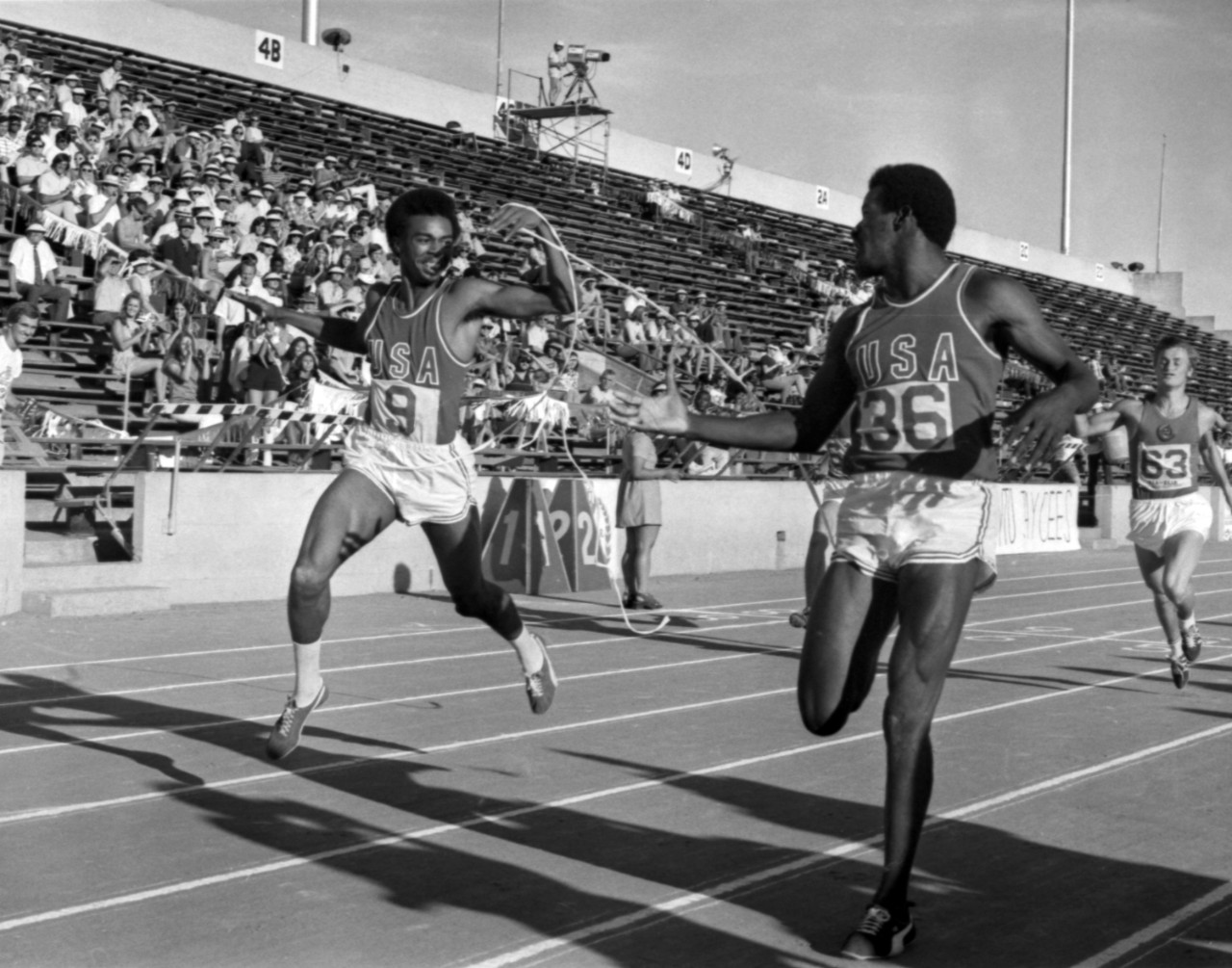 Runners at Hughes Track Meet