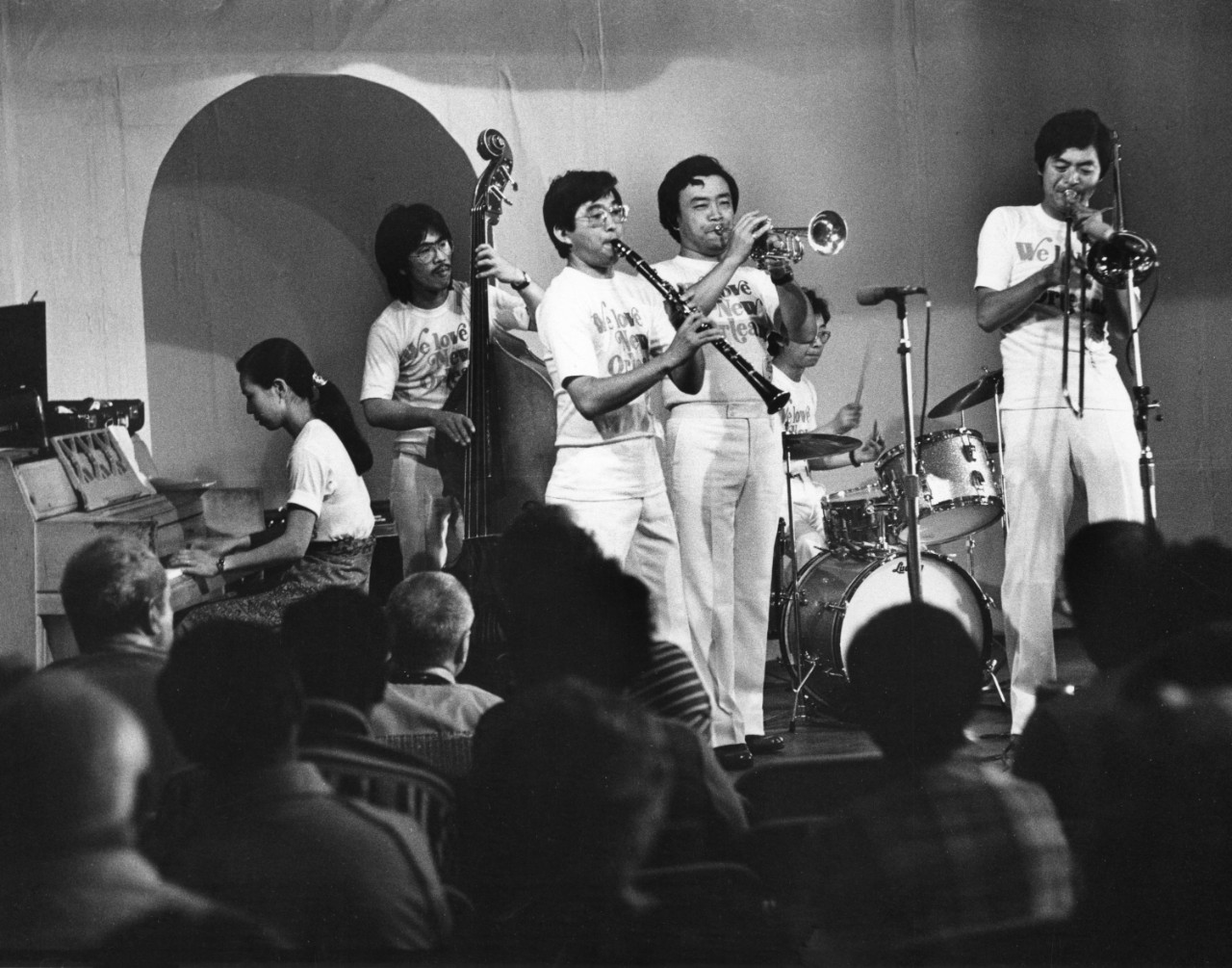 A group of Japanese musicians on stage